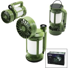 Resim Findit 3in1=fan - 2-Fener Solar - USB Şarj Vantilatör - Kamp Lamba FENER:10W+5WFAN=90 Derece Oynar Baş- Tek Kademe PT-576 (2818) 