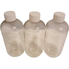 Resim enas kozmetik Doldurulabilir Boş Plastik Şişe 3 Adet 250 ml Beyaz Kapak 