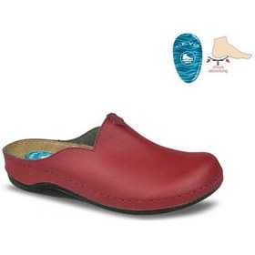 Resim Ceyo 9946-5 Topuk Jelli Anatomik Taban Kadın Terlik Kırmızı 36-40 Kırmızı 