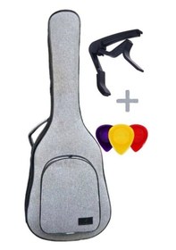 Resim Klasik Gitar Çantası - Kılıf - Siyah Fitil - Su Geçirmez-gtrgriblack001 