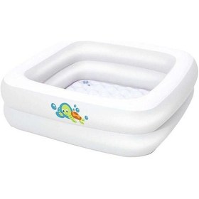 Resim Bestway 51116 Şişme Kare Bebek Havuzu 86x86x25 Cm Beyaz 