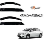 Resim Krom Cam Rüzgarlığı Honda-Civic 2016-2021 \u002F Caru411 