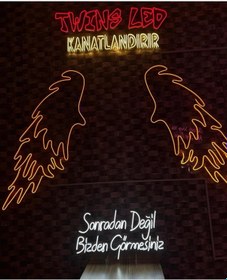 Resim Sonradan Değil Bizden Görmesiniz Yazılı Neon Tabela Beyaz 