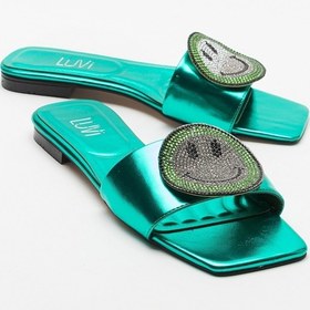 Resim Luvishoes Yavn Yeşil Taşlı Kadın Terlik Yeşil 