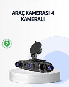 Resim 4 Kameralı Araç İçi Kamera 1080p Gps Takip Wifi Gece Görüşlü 