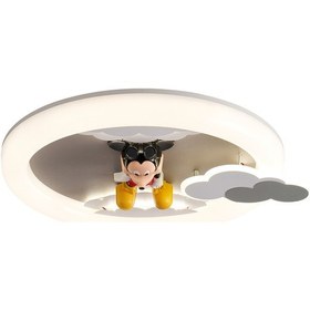 Resim Moddy Ledli Mickey Desenli Plafonyer Çocuk Odası Avize Çok Renkli 