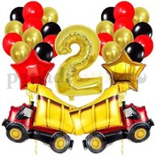 Resim 2 Yaş İnşaat Temalı Doğum Günü Parti Kutlama Seti 