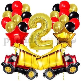 Resim 2 Yaş İnşaat Temalı Doğum Günü Parti Kutlama Seti 