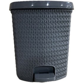 Resim 12 Litre Pedallı Ve Dantel Model Çöp Kovası Gri 