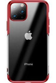 Resim KDROĞLU KDROGLU Shining Case, iPhone 11 Pro Cep Telefonu Kılıfı, Şeffaf/Transparan, Kırmızı New Desin 