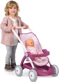 Resim Smoby Baby Nurse Chulli Pop Oyuncak Bebek Arabası Pembe-Mor 254003 