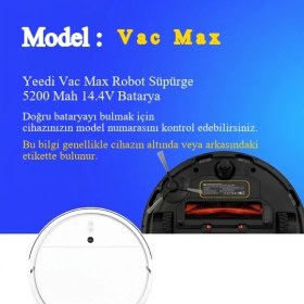 Resim Ümit Maker Yeedi Vac Max Robot Süpürge 5200 Mah 14.4V Batarya - Orjinal Uyumlu Uzun Ömürlü, Yüksek Performans Pil 