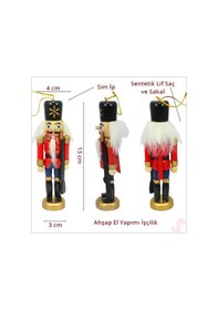 Resim Kurşun Asker, Ahşap Fındıkkıran 13cm - Tüfekli 