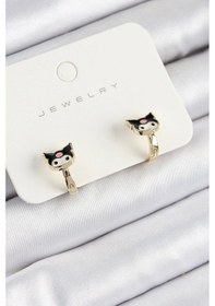 Resim Pirinç Kuromi Model Gold Renk Çocuk Küpe Çok Renkli 