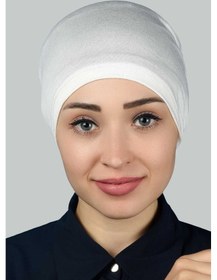 Resim Altobeh Hazır Pratik Geçmeli Lastikli Tesettür Bone - Ekru 