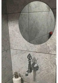 Resim Yuvarlak 3mm Gerçek Banyo Aynası 30 Cm 