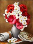 Resim Beyaz 5d Dıy Elmas Boyama Çiçek Tam Kare Çapraz Dikiş Elmas Nakış Vazo Resim Taklidi Dekor Ev Için Full Square 20x30cm 