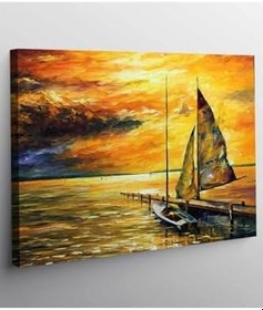 Resim StellaStore Yağlıboya Görünümlü Yelkenli Kanvas Tablo,40 X 60,VRSTR295 