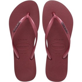 Resim Havaianas Slım Logo Metallıc Parmak Arası Terlik 4119875 4119875 9339 Amarant Rengi 