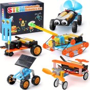 Resim Çocuklar için 6-12 Yaş STEM Robotik Seti, 6 Set Bilim Deneyi Projesi, ABS Malzeme, Elektronik Motorlu Robot El İşi, Mühendislik Yapım Oyuncağı, Erkek ve Kız Çocuklar için Hediye, Yaz Dışı Mekan Etkinliği - Renk Değişebilir 