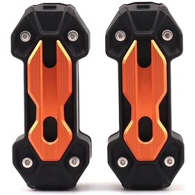 Resim Skycity Motosiklet Çarpma Çubuğu Koruyucu Blokları 22-25mm, Abs+alüminyum, Yırtılma Dayanıklı, Turuncu, 2 Adet 