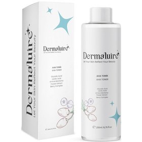 Resim Dermaluire Akne Ve Sivilce Karşıtı, Gözenek Sıkılaştırıcı Aha Tonik 200ml Glikolik Asit, Laktik Asit Açık Beyaz 
