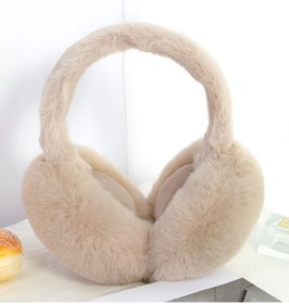 Resim Melodi Scarf Kadın Soğuktan Koruyucu Soft Peluş Kışlık Kulaklık Kulak Isıtıcı Bej 