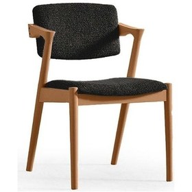 Resim Giza Ahşap Bohem Sandalye Natural - Antrasit 