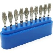 Resim EX-12S Fg Diş Laboratuvarı Fg Elmas Burs Matkaplar Yüksek Hızlı El Aleti 10 Adet 1 Kutu Parlatma Beyazlatma Ürünü Diş Hekimi Aracı 