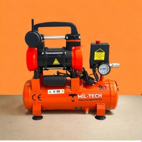 Resim Mil-Tech 9 Litre Sessiz - Yağsız Premium Hava Kompresörü miltec9lsessiz 