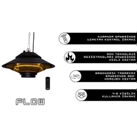 Resim Flow Ip44 1500w Sarkıt Isıtıcı Dış Ve İç Mekan Uzaktan Kumandalı 