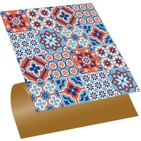 Resim Tink Kendinden Yapışkanlı Kontrast 4'lü Karo Desenli Pvc Karo 30x30 Cm 