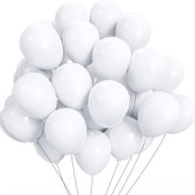 Resim 100 adet, Beyaz Balonlar, 12.7 Cm Mat Beyaz Balonlar, Beyaz Balon Garland Arch Olarak Latex Balonlar, Parti Süsleri Olarak Doğum Günü Süsleri, Düğün Süsleri, Nötr Bebek Duş Süsleri, Doğum Günü Fotoğraf Prop, Doğum Günü Partisi Yıldönümü Partisi Sahne Dekorasyonu, Oda Dekoru, Kapalı Dekor 