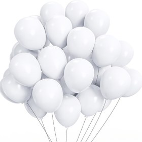 Resim 100 adet, Beyaz Balonlar, 12.7 Cm Mat Beyaz Balonlar, Beyaz Balon Garland Arch Olarak Latex Balonlar, Parti Süsleri Olarak Doğum Günü Süsleri, Düğün Süsleri, Nötr Bebek Duş Süsleri, Doğum Günü Fotoğraf Prop, Doğum Günü Partisi Yıldönümü Partisi Sahne Dekorasyonu, Oda Dekoru, Kapalı Dekor 