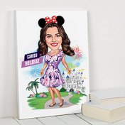 Resim Harikalar Diyarındaki Kadın Karikatürlü Kanvas Tablo 