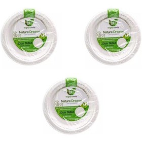Resim Roll-up Nature Ekolojik Karton Kağıt Parti Tek Kullanımlık Tabak - 22 Cm. - 50 Adetlik 3 Paket 