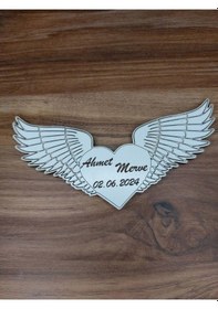 Resim Lavanta Tasarım 25 Adet Nişan Nikah Hatıra Uçan Kalp Magnet 