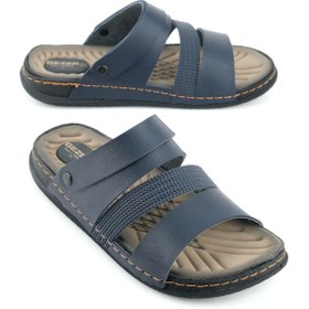 Resim Gezer Yazlık Erkek Suni Deri Rahat Taban Sandalet Terlik 