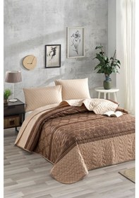 Resim Enlora Home Kapitone Yatak Örtüsü Seti Tek Kişilik Creative Kahve 