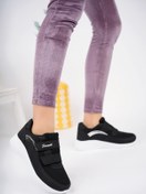 Resim Muggo Chester Garantili Kadın Ortopedik Bağcıksız Cırtlı Rahat Sneaker Spor Ayakkabı 