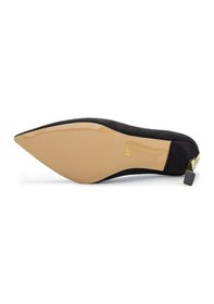 Resim Tamer Tanca Kadın Vegan Siyah/gold Stiletto Ayakkabı 886 1988 Bn Ayk Sk23/24 Syh Suet/gold Siyah 