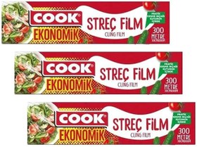 Resim Cook Edt Streç Film, PE, Sarı, 30 cm x 300 m (3 paketi) 