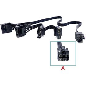 Resim 6 Pin İde Modüler Power Supply Kablosu 6 Pin Molex Kablo 75 Cm 6 Pin 4x İde Power Kablo 6 Pin Boşluklara Dikkat Ediniz 