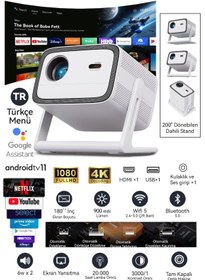Resim wanbo Vali 1 Projeksiyon Cihazı | 900 ANSI Lümen, Android TV, Dahili Stand 