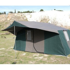 Resim Tmç KAPI SİNEKLİKLİ 3+0 Double Kamp Çadırı 6-8 Kişilik - Yeşil 