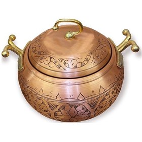 Resim İşlemeli Bakır Karpuz Güveç No:2 Bakır - Siyah 