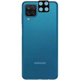 Resim Galaxy A12 Zore 3D Kamera Camı - Siyah 