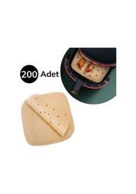 Resim Buffer 200 Adet Air Fryer Pişirme Kağıdı Tek Kullanımlık Pişirme Kağıdı Delikli Kare Model 