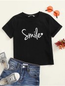 Resim LePold Smile Yazılı Kız/erkek Çocuk Tişört 