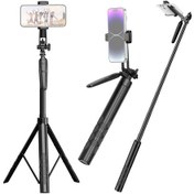 Resim Xindoker Abs Ve Alüminyum Alaşımlı 190cm Yüksekliğe Kadar Genişletilebilir Selfie Çubuğu Ve Tripod 